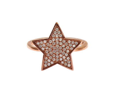 Nialaya Dames Ring met Heldere CZ Ster van 925 Zilver