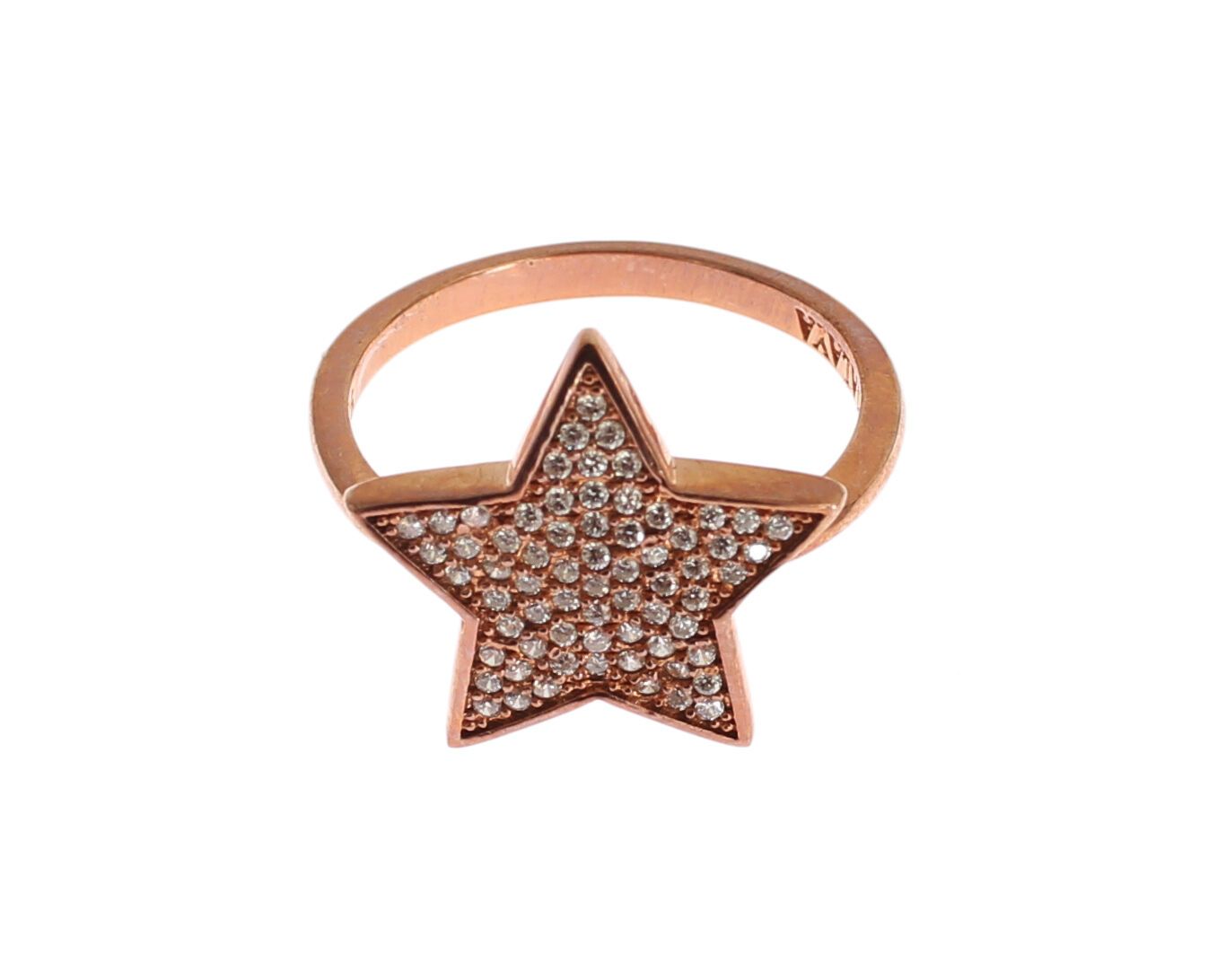 Nialaya Dames Ring met Heldere CZ Ster van 925 Zilver