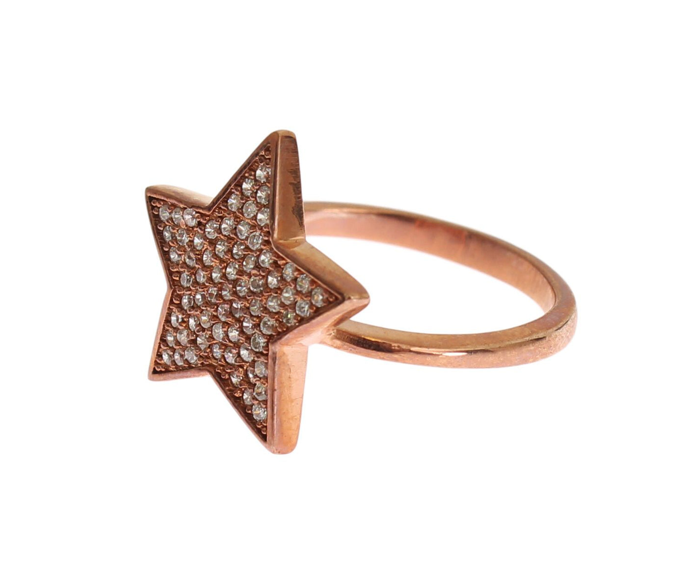 Nialaya Dames Ring met Heldere CZ Ster van 925 Zilver