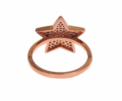 Nialaya Dames Ring met Heldere CZ Ster van 925 Zilver