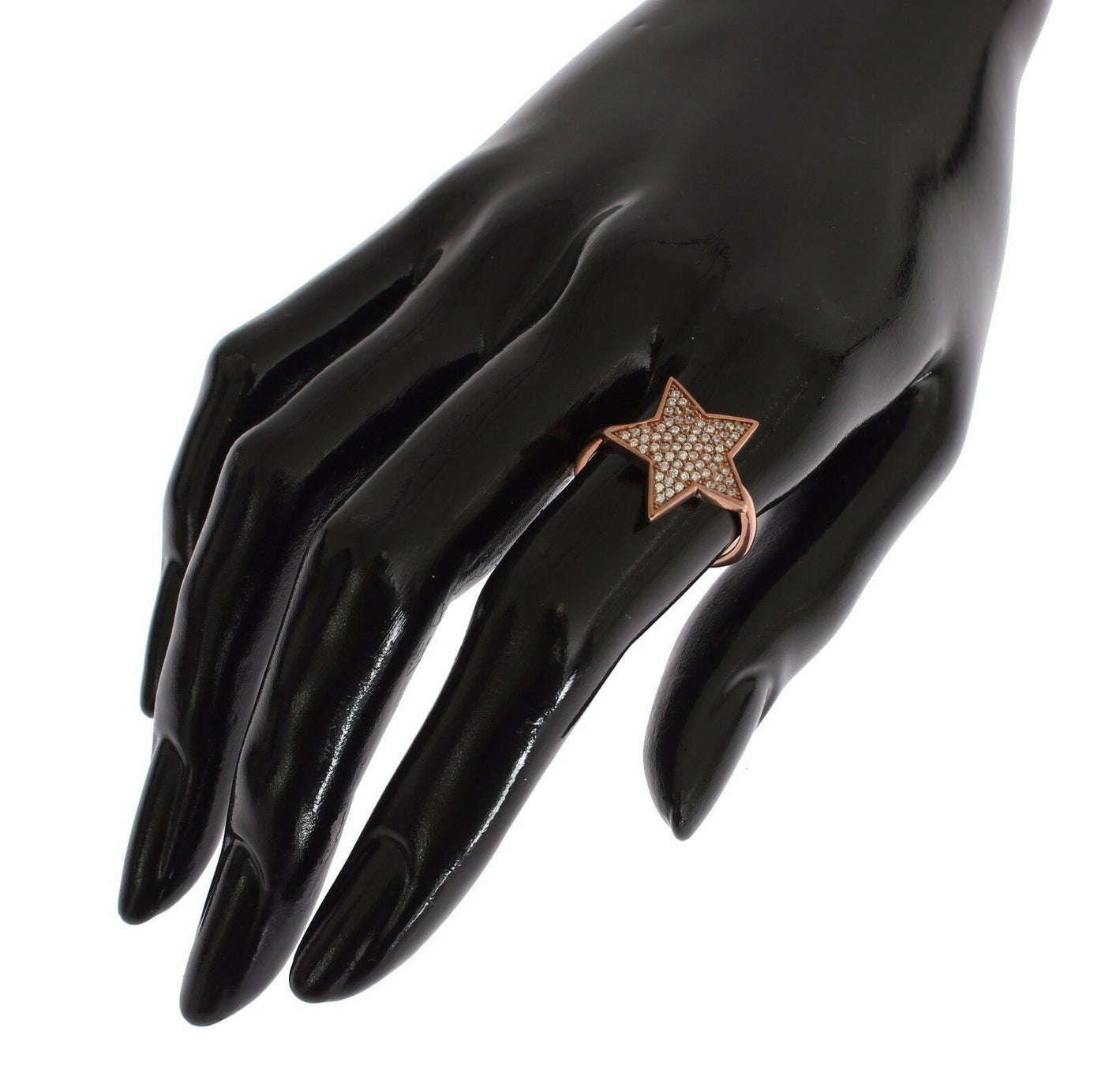 Nialaya Dames Ring met Heldere CZ Ster van 925 Zilver