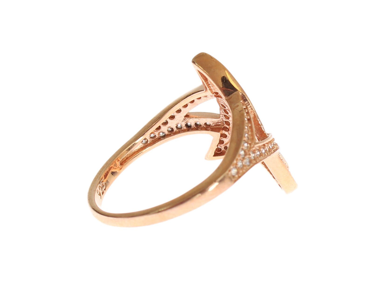 Nialaya Dames Ring met Heldere CZ Goud 925 Zilver