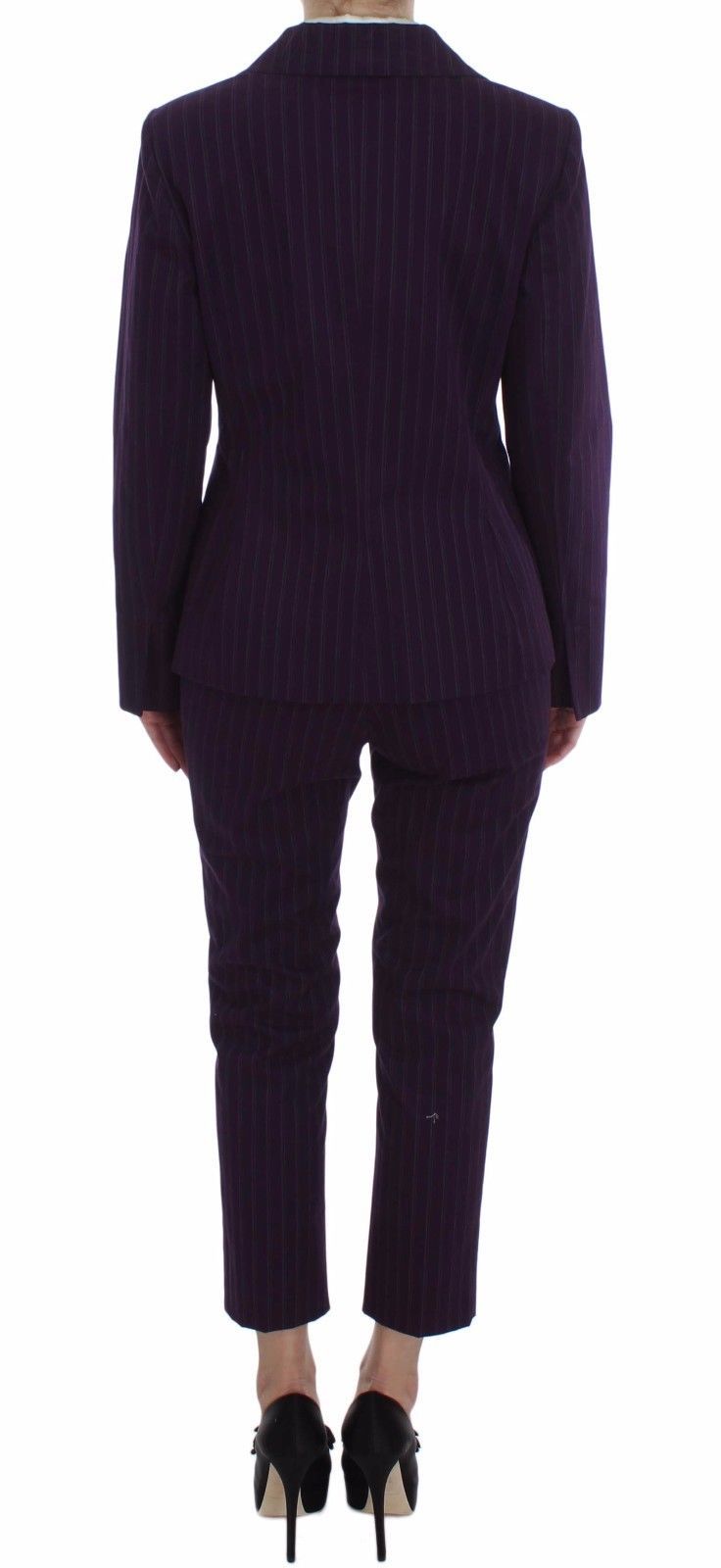 BENCIVENGA Costume blazer et pantalon extensible à rayures violettes