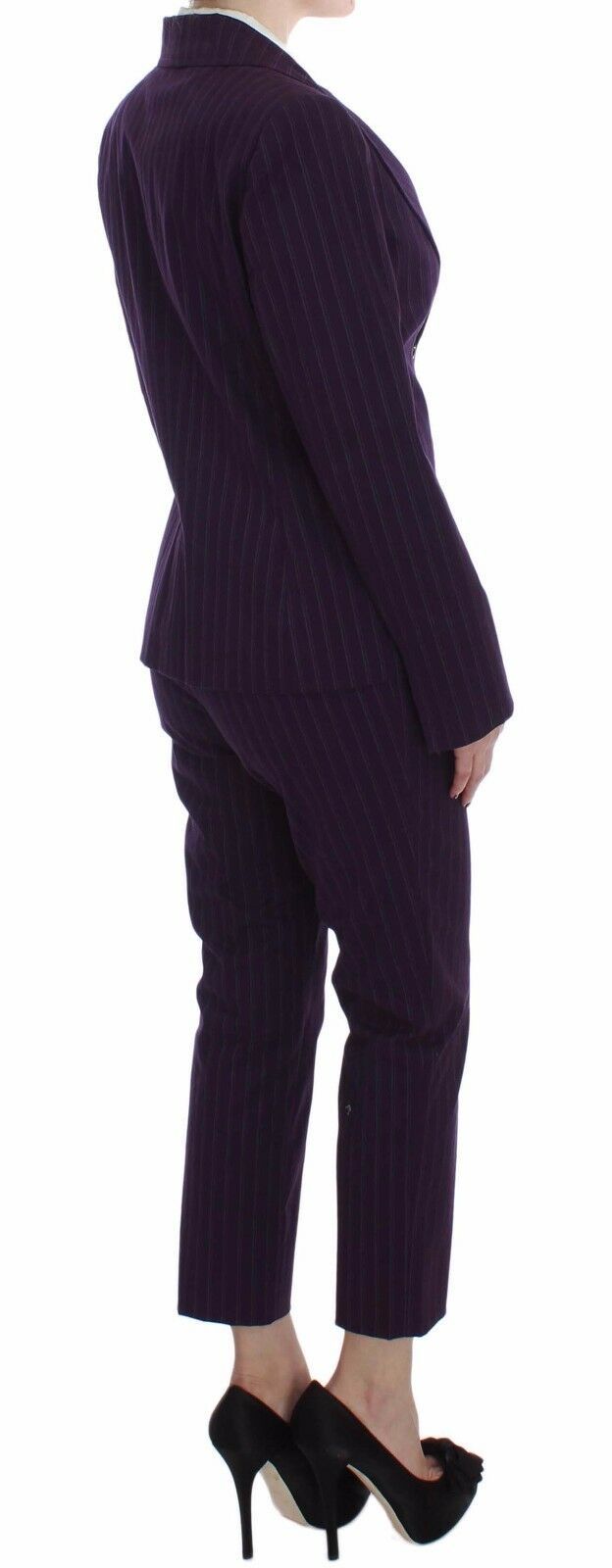 BENCIVENGA Costume blazer et pantalon extensible à rayures violettes