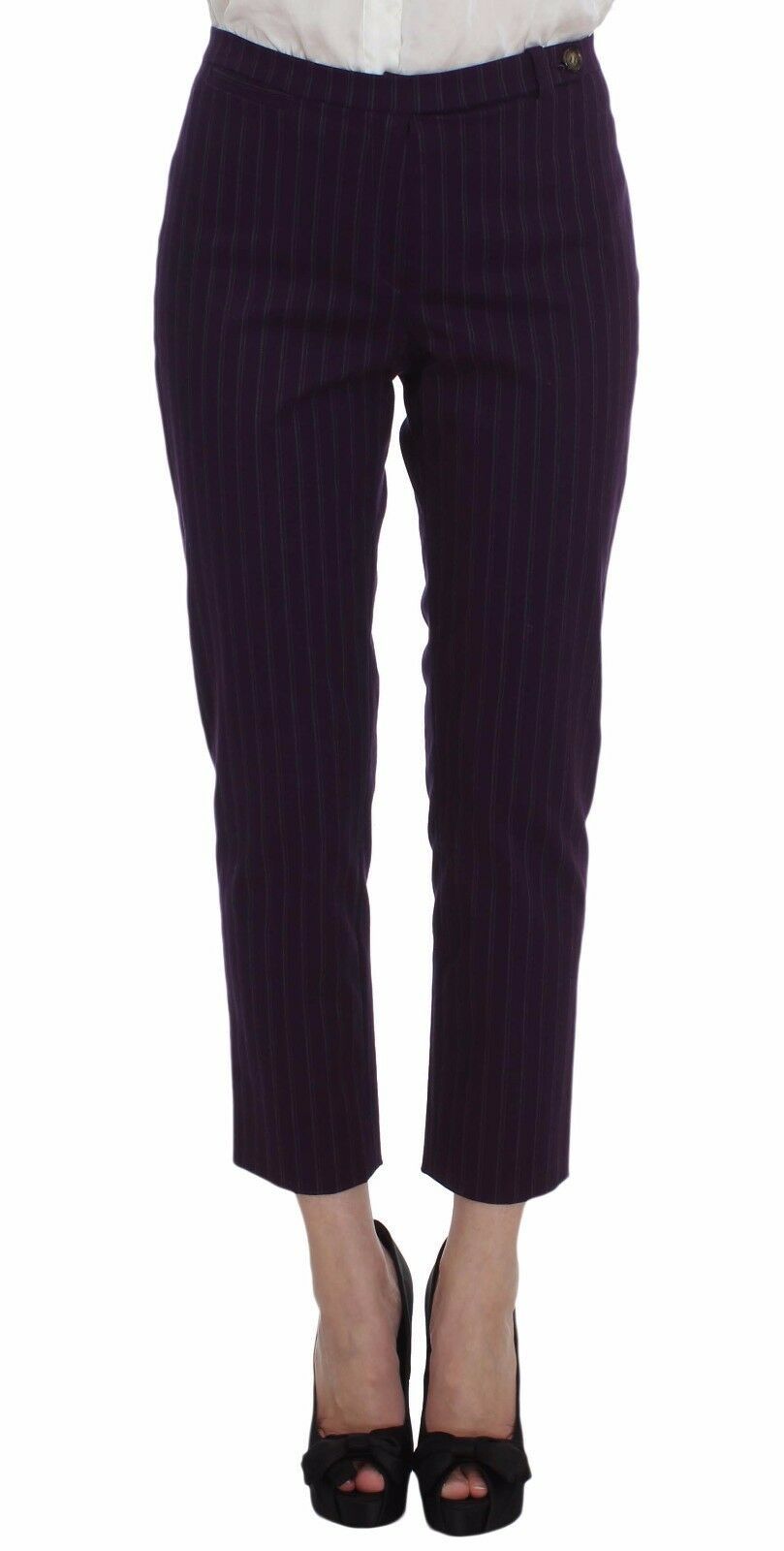 BENCIVENGA Costume blazer et pantalon extensible à rayures violettes