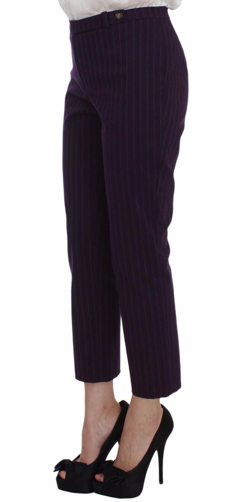 BENCIVENGA Costume blazer et pantalon extensible à rayures violettes