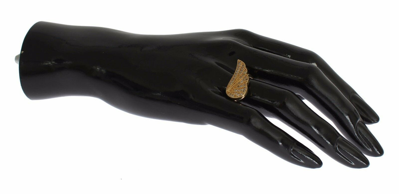 Nialaya Dames Clear CZ Goud 925 Zilver Authentieke Ring