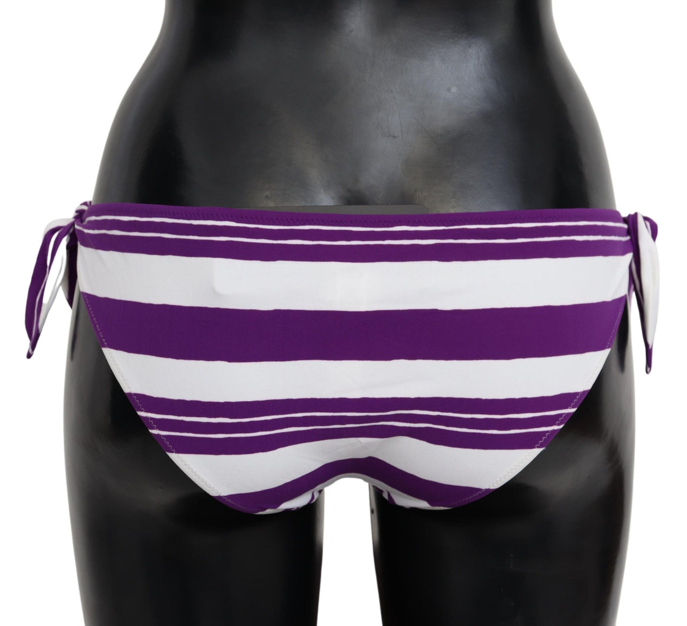 Dolce &amp; Gabbana Paars Wit Gestreepte Strandkleding Bikinibroekje