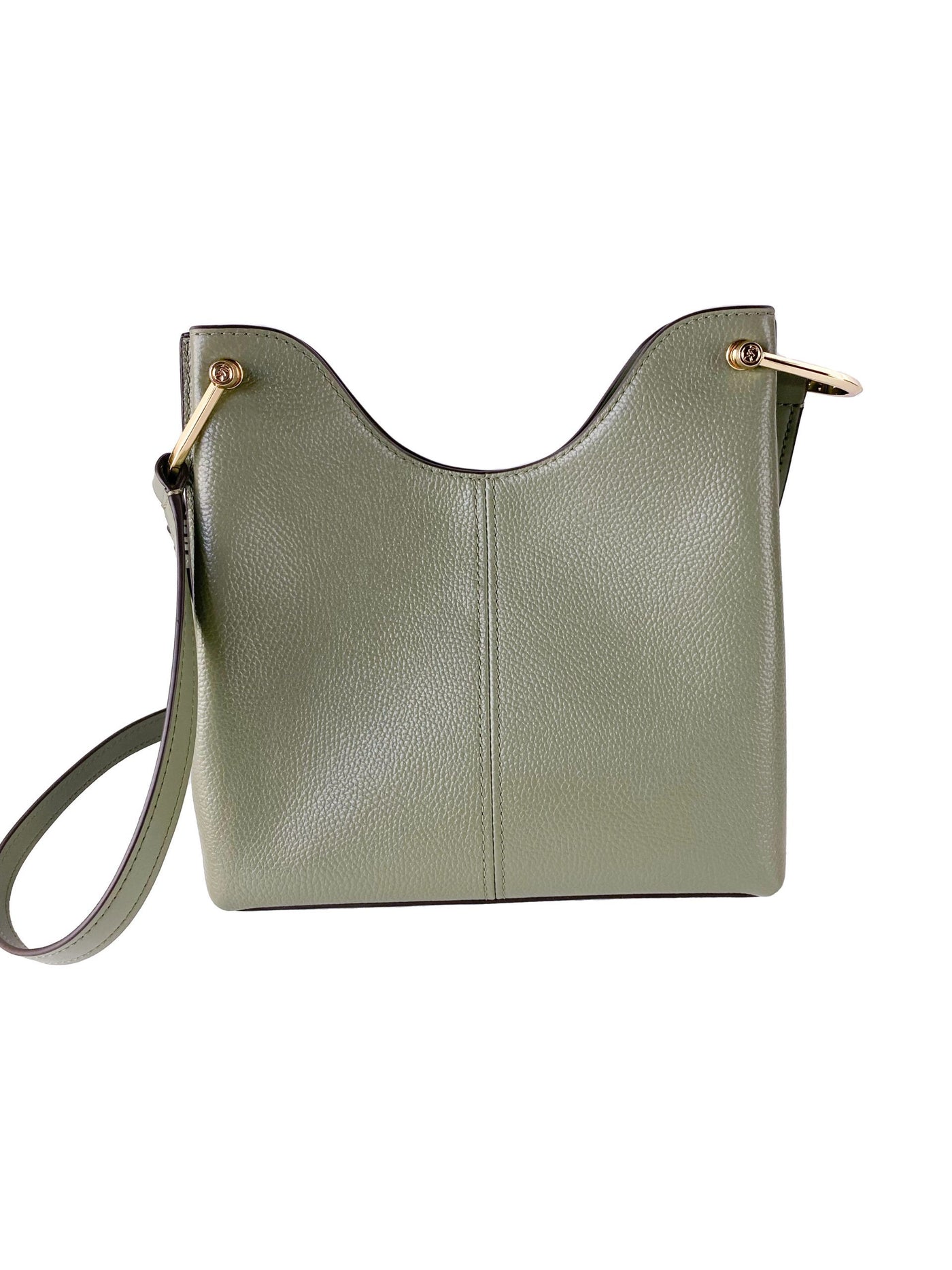 Michael Kors Joan grote geperforeerde suède leren slouchy messenger handtas (legergroen)