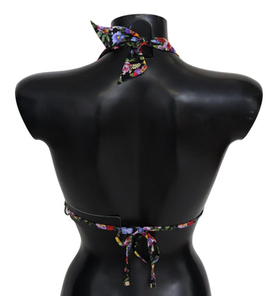 Maillot de bain noir à imprimé floral Dolce &amp; Gabbana