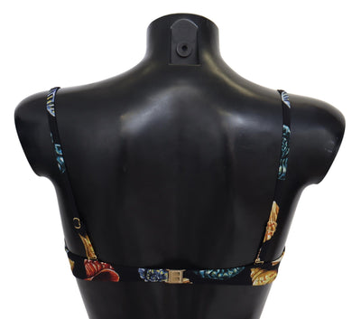 Hauts de bikini Dolce &amp; Gabbana à imprimé coquillages noirs pour femme