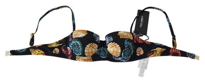 Hauts de bikini Dolce &amp; Gabbana à imprimé coquillages noirs pour femme