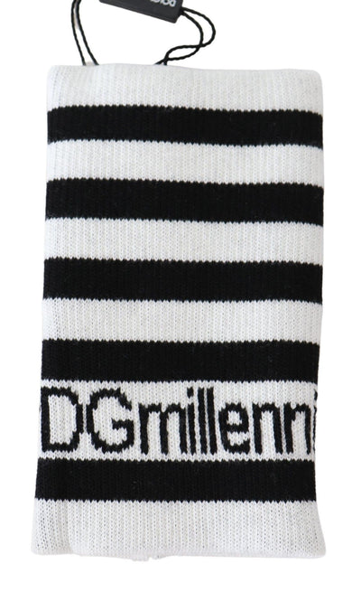 Bracelet en laine noire et blanche Dolce &amp; Gabbana DGMillennials