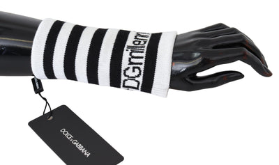 Bracelet en laine noire et blanche Dolce &amp; Gabbana DGMillennials