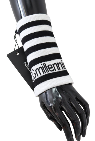 Bracelet en laine noire et blanche Dolce &amp; Gabbana DGMillennials