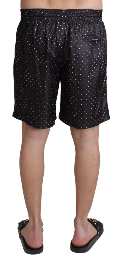 Dolce &amp; Gabbana Zwarte Polka Dot Print Strandkleding Badmode