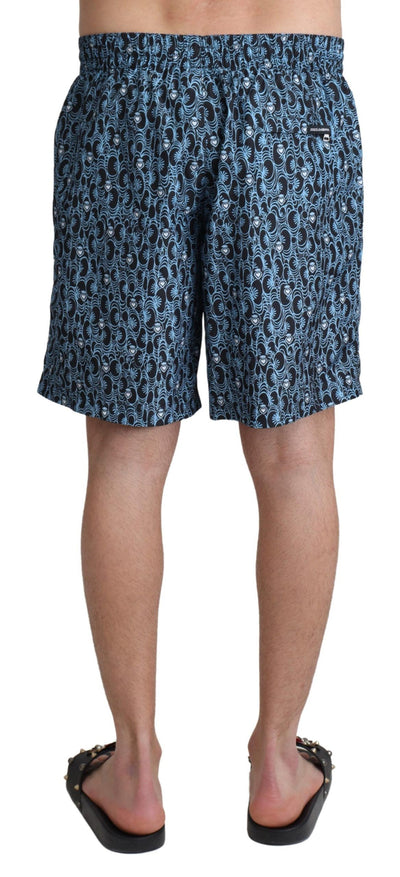 Maillot de bain short de plage imprimé bleu Dolce &amp; Gabbana