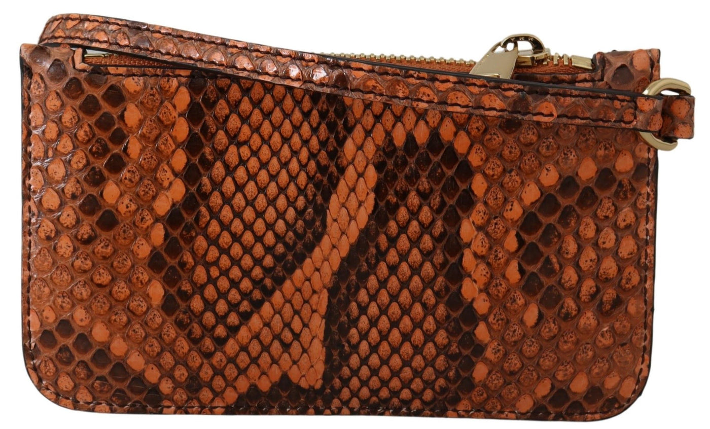 Dolce &amp; Gabbana Bruine Leren Portemonnee Polsbandje Spiegel AGNESE Portemonnee