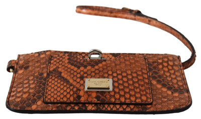 Dolce &amp; Gabbana Bruine Leren Portemonnee Polsbandje Spiegel AGNESE Portemonnee