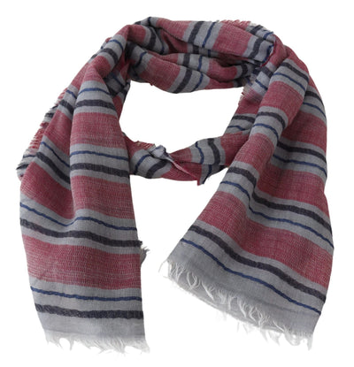 Écharpe unisexe en laine mélangée à rayures multicolores Missoni
