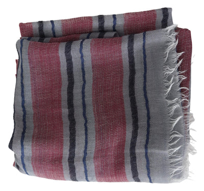 Écharpe unisexe en laine mélangée à rayures multicolores Missoni