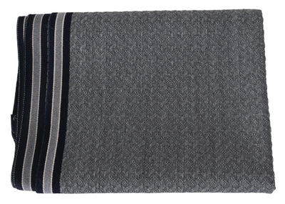 Écharpe unisexe Missoni à rayures grises 100 % laine