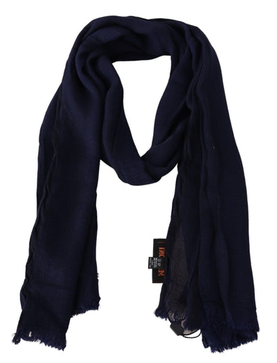 Écharpe unisexe en tricot de laine bleue Missoni