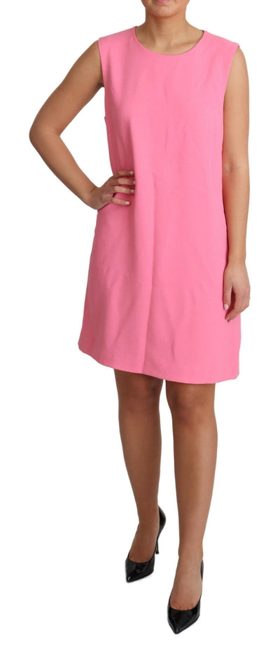 Robe droite rose sans manches Dolce &amp; Gabbana, longueur genou