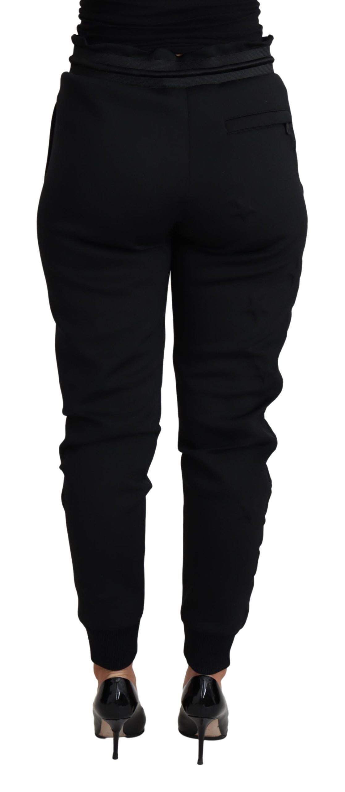 Dolce &amp; Gabbana Zwarte Polyester Neopreen Joggingbroek