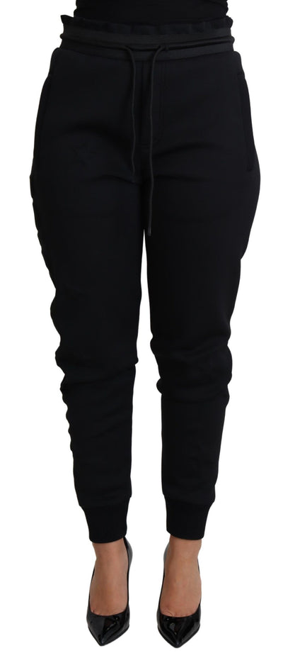 Dolce &amp; Gabbana Zwarte Polyester Neopreen Joggingbroek