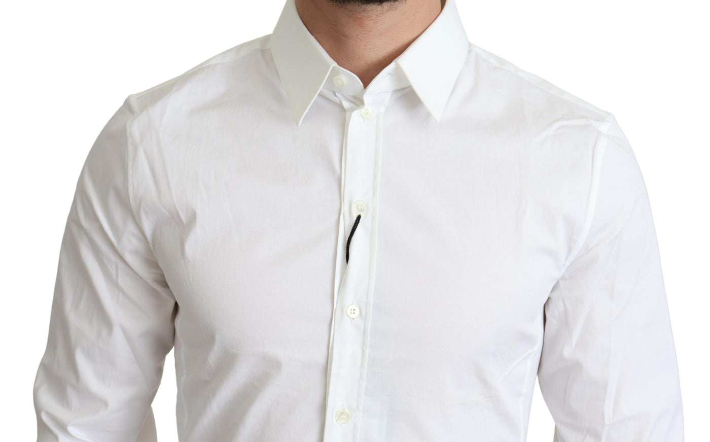 Dolce &amp; Gabbana Wit Katoenen Stretch Heren Formeel SICILIA Overhemd