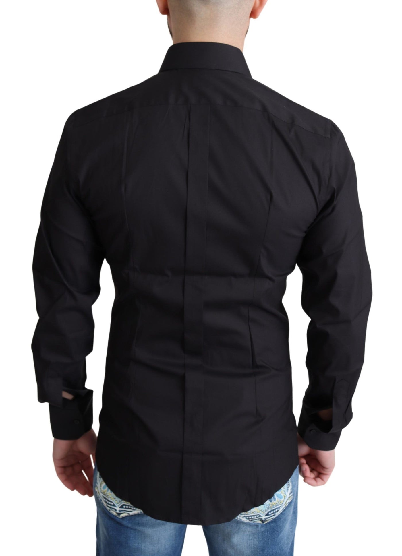 Chemise habillée en coton mélangé noir Dolce &amp; Gabbana