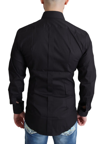 Chemise habillée en coton mélangé noir Dolce &amp; Gabbana