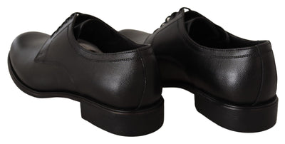 Dolce &amp; Gabbana Zwarte Leren Veterschoenen voor Heren, Formele Derby's