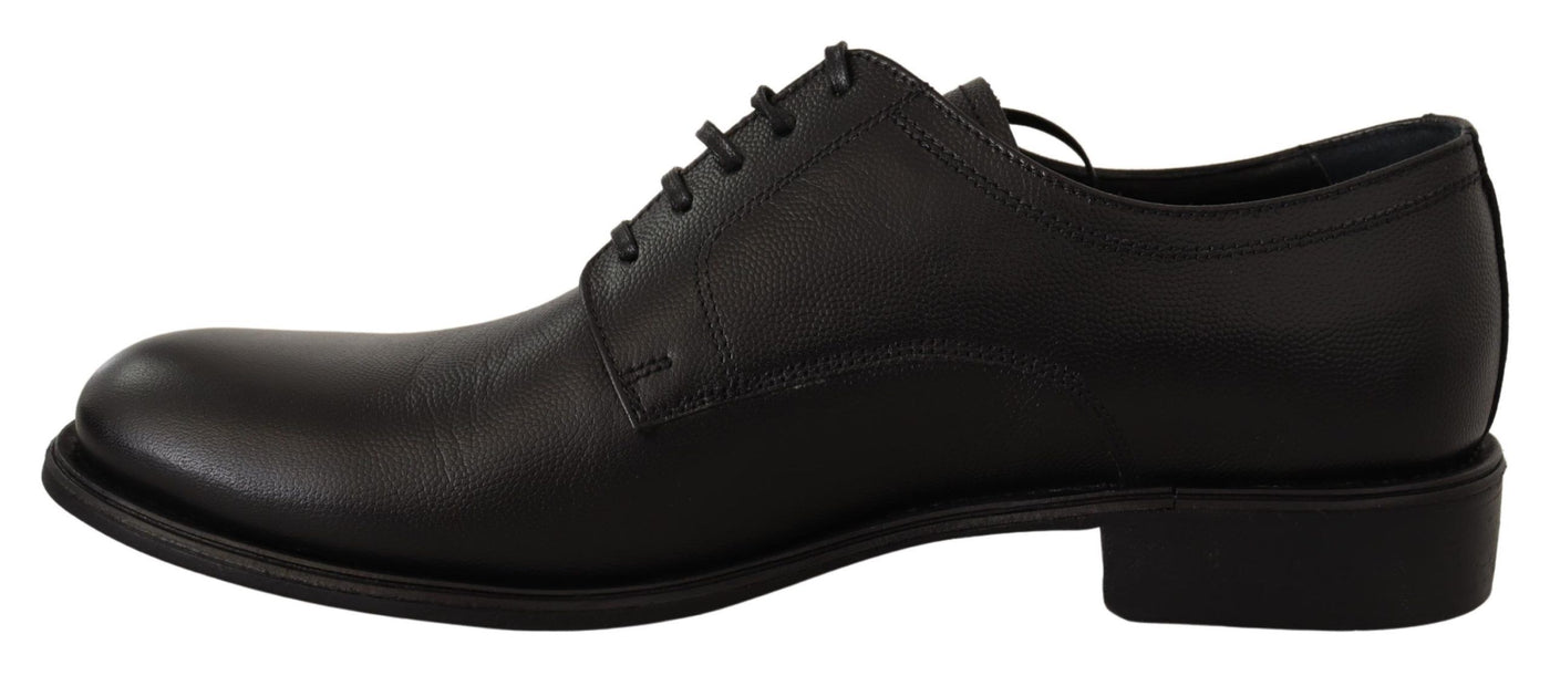 Dolce &amp; Gabbana Zwarte Leren Veterschoenen voor Heren, Formele Derby's