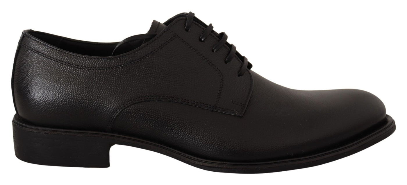 Dolce &amp; Gabbana Zwarte Leren Veterschoenen voor Heren, Formele Derby's