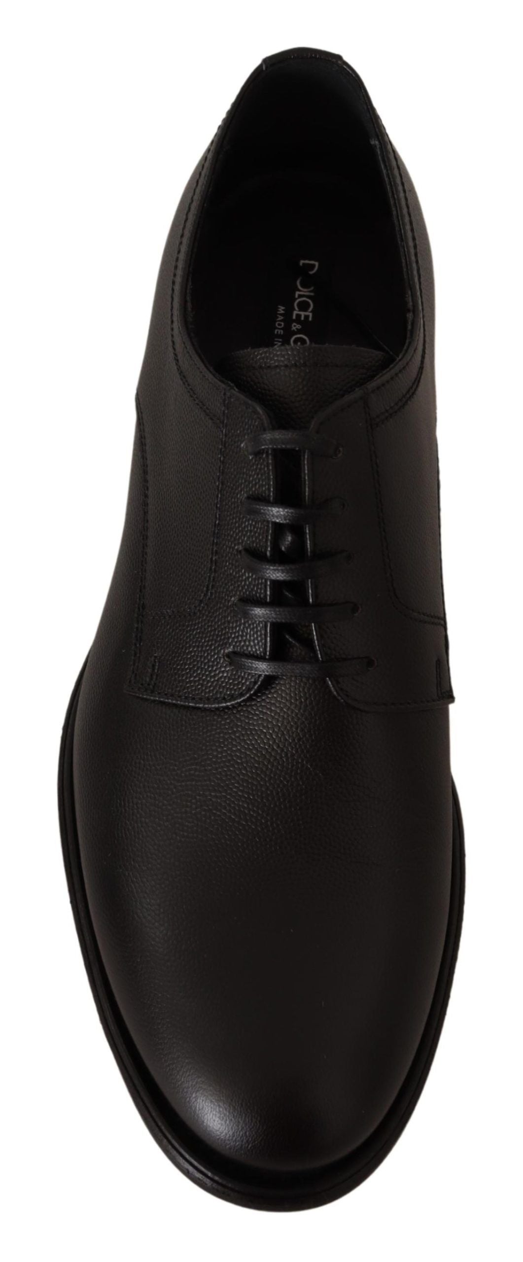Dolce &amp; Gabbana Zwarte Leren Veterschoenen voor Heren, Formele Derby's