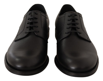 Dolce &amp; Gabbana Zwarte Leren Veterschoenen voor Heren, Formele Derby's