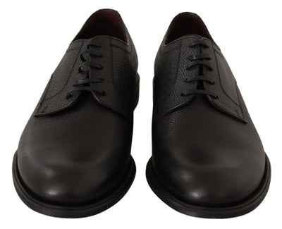Dolce &amp; Gabbana Zwarte Leren Veterschoenen voor Heren, Formele Derby's