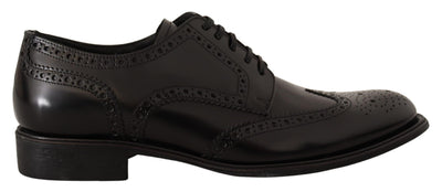Dolce &amp; Gabbana Zwarte Leren Oxford Wingtip Formele Schoenen