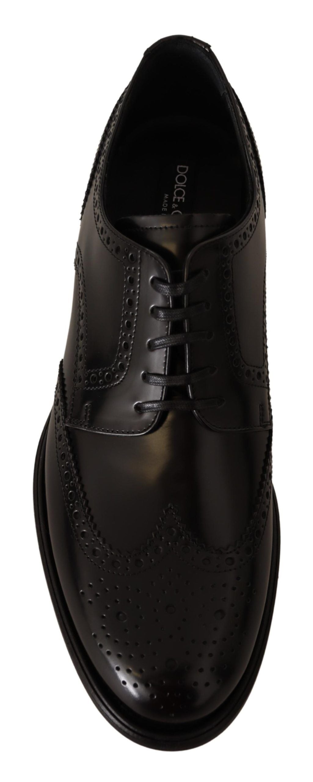 Dolce &amp; Gabbana Zwarte Leren Oxford Wingtip Formele Schoenen