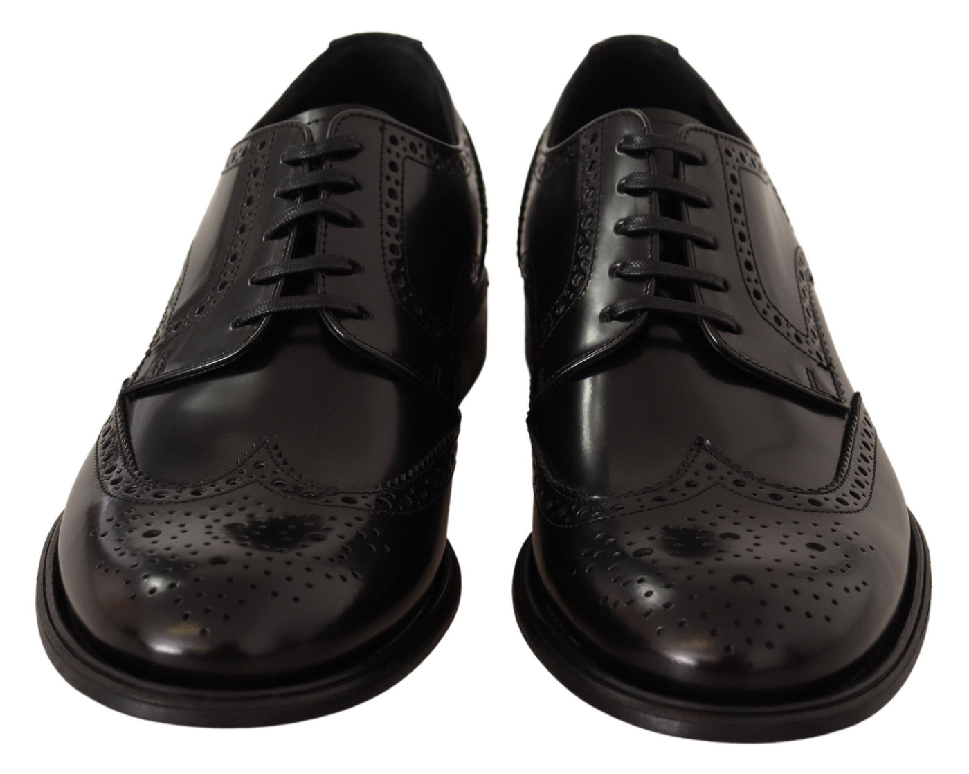 Dolce &amp; Gabbana Zwarte Leren Oxford Wingtip Formele Schoenen
