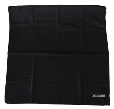 Écharpe châle unisexe en tricot de laine noire Missoni