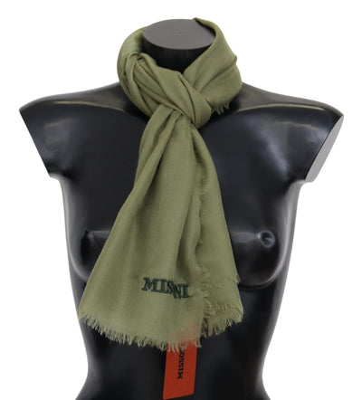 Écharpe unisexe en cachemire vert Missoni