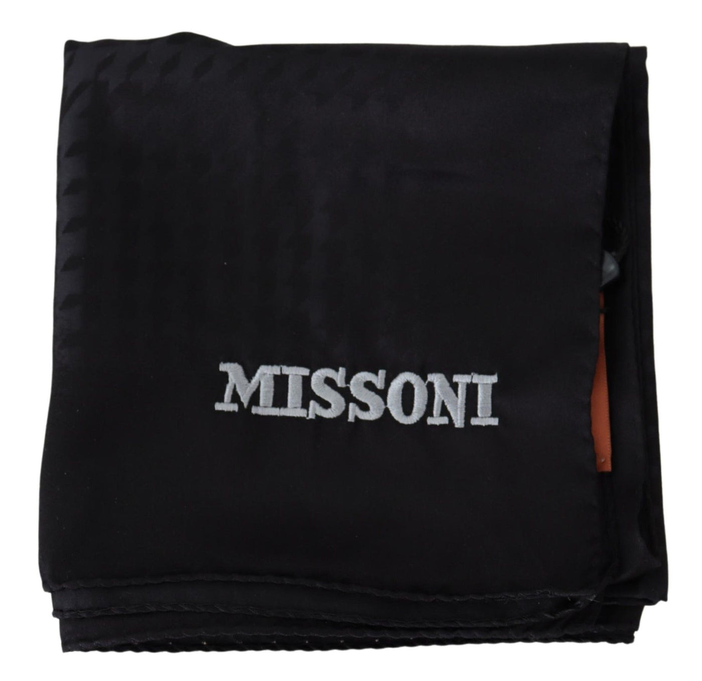 Écharpe châle unisexe en tricot de laine noire Missoni