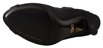 Bottines courtes extensibles noires Dolce &amp; Gabbana
