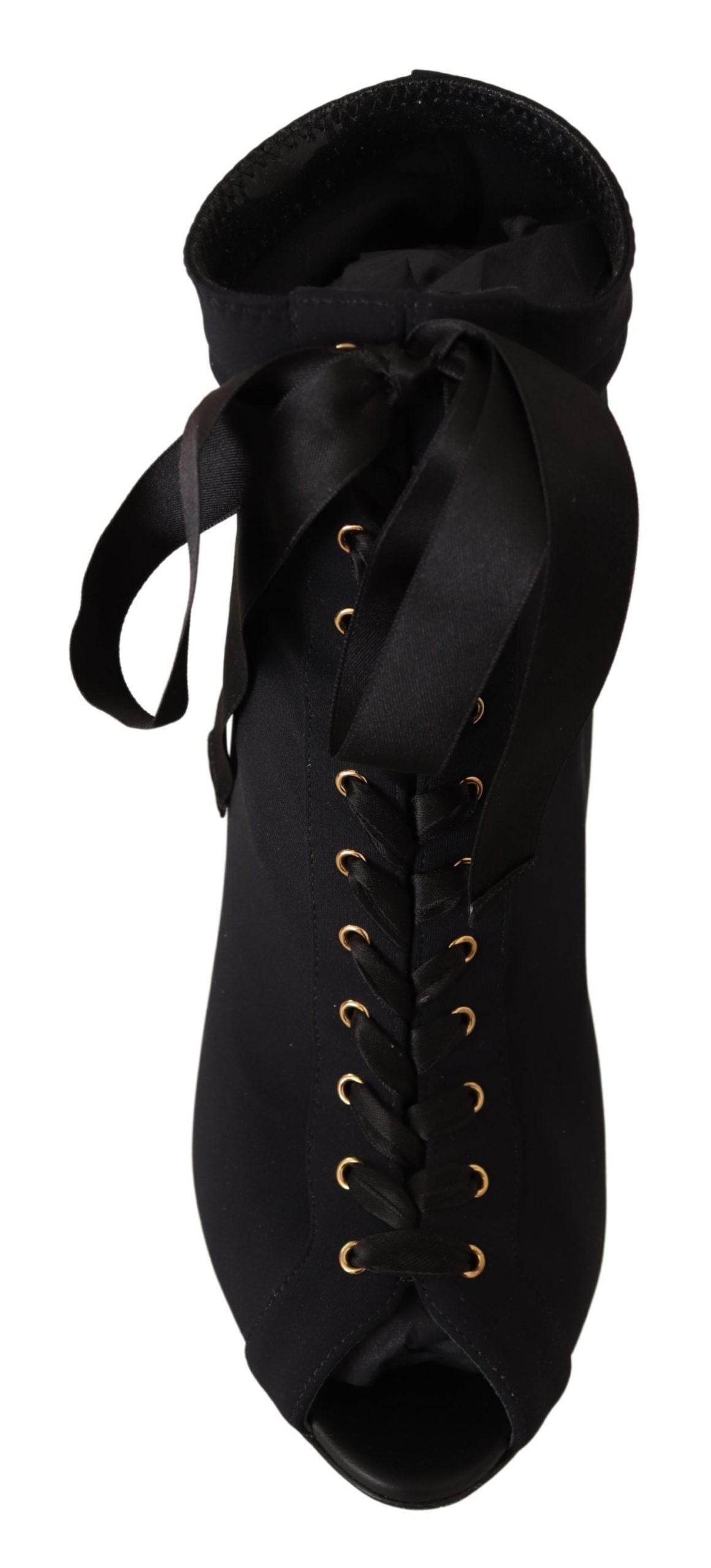 Bottines courtes extensibles noires Dolce &amp; Gabbana