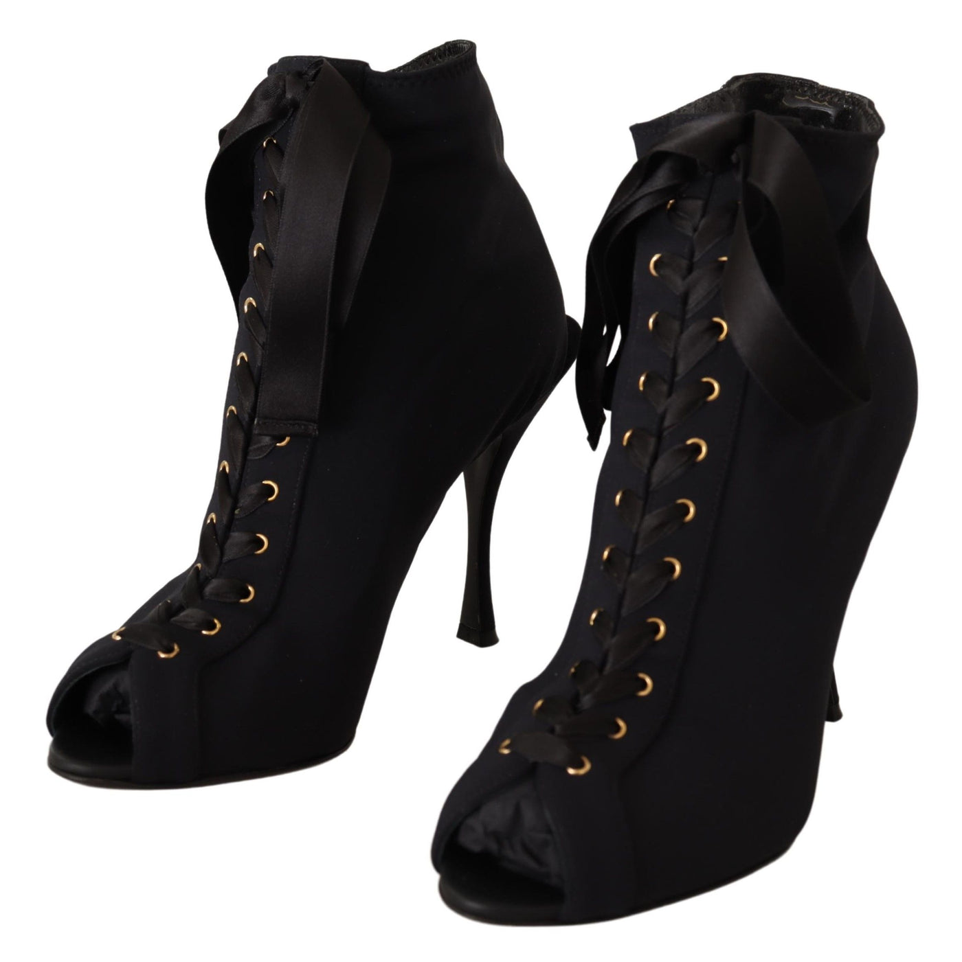 Bottines courtes extensibles noires Dolce &amp; Gabbana