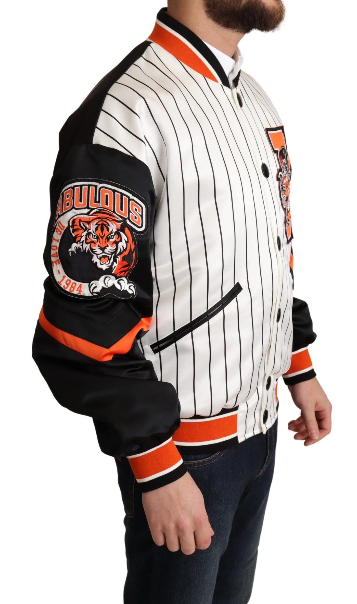 Veste Bomber Multicolore Dolce &amp; Gabbana avec Logo King #DGMILLENNIALS