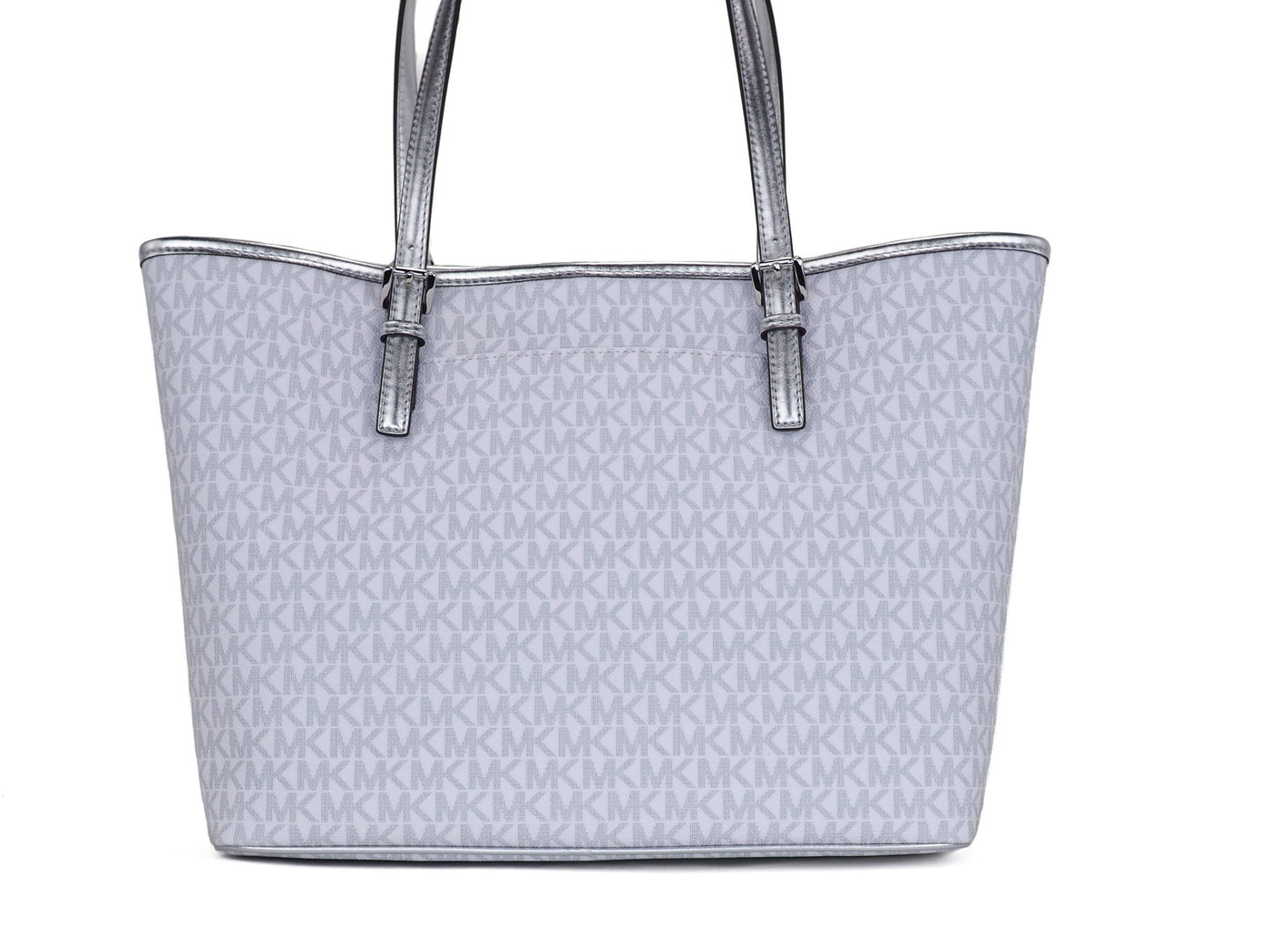 Sac fourre-tout Michael Kors Jet Set Girls en PVC imprimé signature (blanc brillant multi-couleurs)
